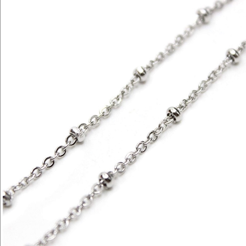 Stainless Steel Beaded Satellite Chain 20”